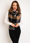 Serafina Collection Heart Print Scarf, Camel