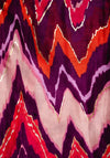 Serafina Collection Metallic Zig Zag Print Scarf, Fuchsia