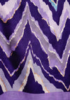 Serafina Collection Metallic Zig Zag Print Scarf, Purple