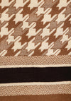 Serafina Collection Houndstooth Print Scarf, Taupe