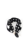 Serafina Polka Dot Pearl Magnetic Neck Scarf, Black