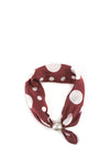 Serafina Polka Dot Pearl Magnetic Neck Scarf, Burgundy