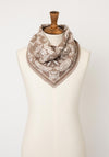 Serafina Collection Paisley Reversible Triangle Scarf, Beige