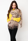 Serafina Collection Geometric Print Wool Pashmina, Taupe