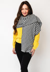Serafina Collection Checkered  Print Pashmina, Black and White