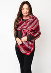 Serafina Collection Geometric Print Cotton Scarf, Red