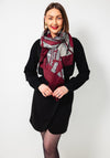 Serafina Collection Cityscape Scarf, Wine