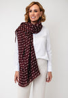 Serafina Collection Abstract Print Cotton-blend Scarf, Wine Multi