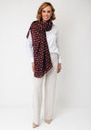 Serafina Collection Abstract Print Cotton-blend Scarf, Wine Multi