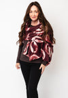 Serafina Collection Ring Print Wool Scarf, Red