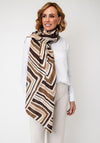 Serafina Collection Abstract Print Scarf, Beige Multi