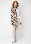 Serafina Collection Abstract Print Scarf, Beige Multi