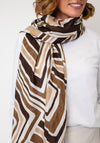 Serafina Collection Abstract Print Scarf, Beige Multi