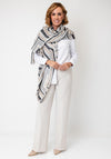 Serafina Collection Geometric Print Cotton-blend Scarf, Taupe Multi