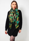 Serafina Collection Abstract Circle Print Scarf, Green