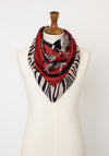 Serafina Collection One Size Zebra Print Scarf, Orange Multi