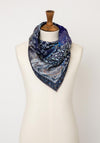 Serafina Collection One Size Vintage Print Scarf, Blue Multi