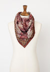 Serafina Collection Floral Print One Size Scarf, Wine Multi