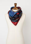 Serfina Collection One Size Patchwork Floral Print Scarf, Red Multi