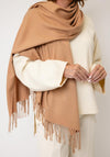 Serafina Collection Fringed Trim Cashmere-blend Pashmina, Beige