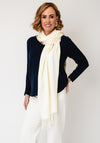 Serafina Collection Cashmere-blend Pashmina, Cream