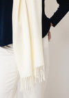 Serafina Collection Cashmere-blend Pashmina, Cream