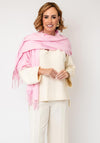 Serafina Collection Fringed Trim Pashmina, Pink