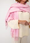 Serafina Collection Fringed Trim Pashmina, Pink