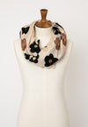 Serafina Collection Floral Print Scarf, Beige Multi