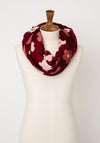 Serafina Collection Floral Print Scarf, Wine Multi