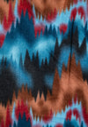 Serafina Collection Wool Blend Print Scarf, Blue