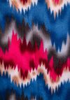 Serafina Collection Wool Blend Print Scarf, Pink & Blue