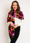Serafina Collection Wool Blend Print Scarf, Purple