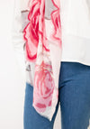 Serafina Collection Rose Print Scarf, Pink Multi