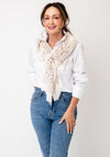 Serafina Collection Paisley Pattern Scarf, Cream Multi