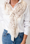 Serafina Collection Paisley Pattern Scarf, Cream Multi