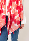 Serafina Collection Watercolour Print Scarf, Red