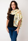 Serafina Abstract Print Lightweight Scraf, Yellow