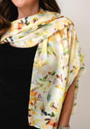 Serafina Abstract Print Lightweight Scraf, Yellow