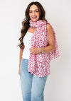 Serafina Collection Leopard Print Scarf, Pink
