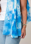 Serafina Collection Watercolour Print Scarf, Blue Multi