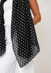 Serafina Collection Polka Dot Viscose Scarf, Black