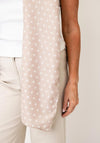 Serafina Collection Polka Dot Viscose Scarf, Taupe