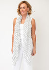 Serafina Collection Polka Dot Viscose Scarf, White