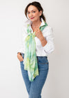 Serafina Collection Abstract Print Scarf, Green Multi