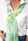 Serafina Collection Abstract Print Scarf, Green Multi