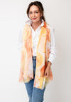 Serafina Collection Abstract Print Scarf, Orange Multi