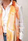 Serafina Collection Abstract Print Scarf, Orange Multi