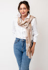 Serafina Collection Marble Print Scarf, Brown Multi