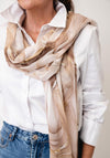 Serafina Collection Marble Print Scarf, Brown Multi
